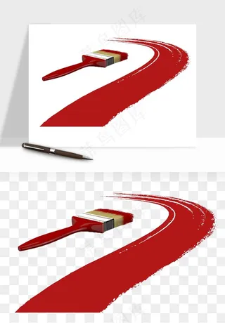 油漆刷子粉刷png免抠