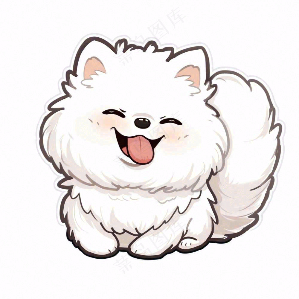 小狗宠物动物卡通插画免抠