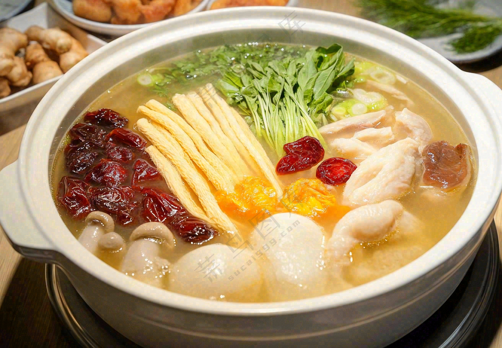 美味鸡汤煲汤营养美食摄影图