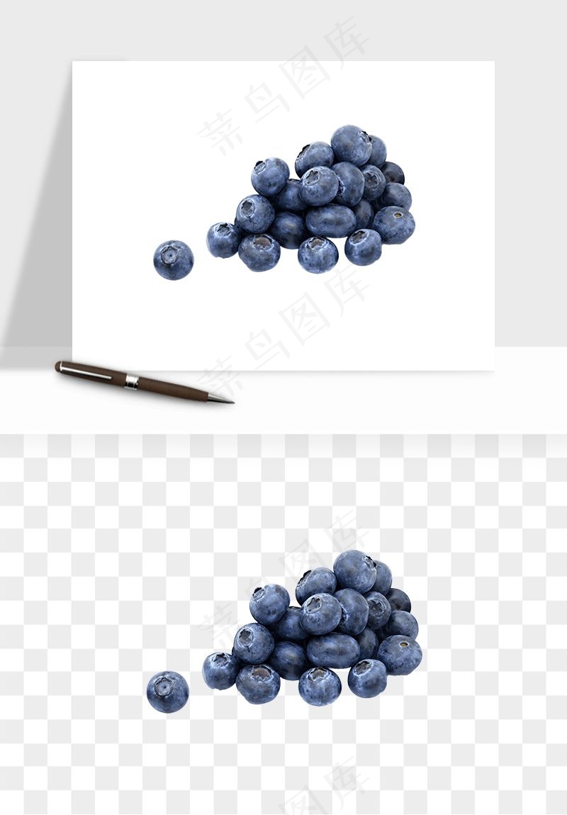 蓝莓水果png免抠