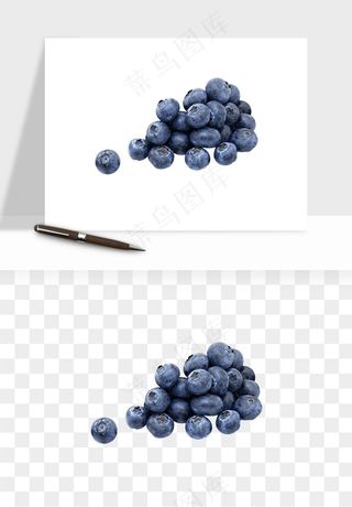 蓝莓水果png免抠