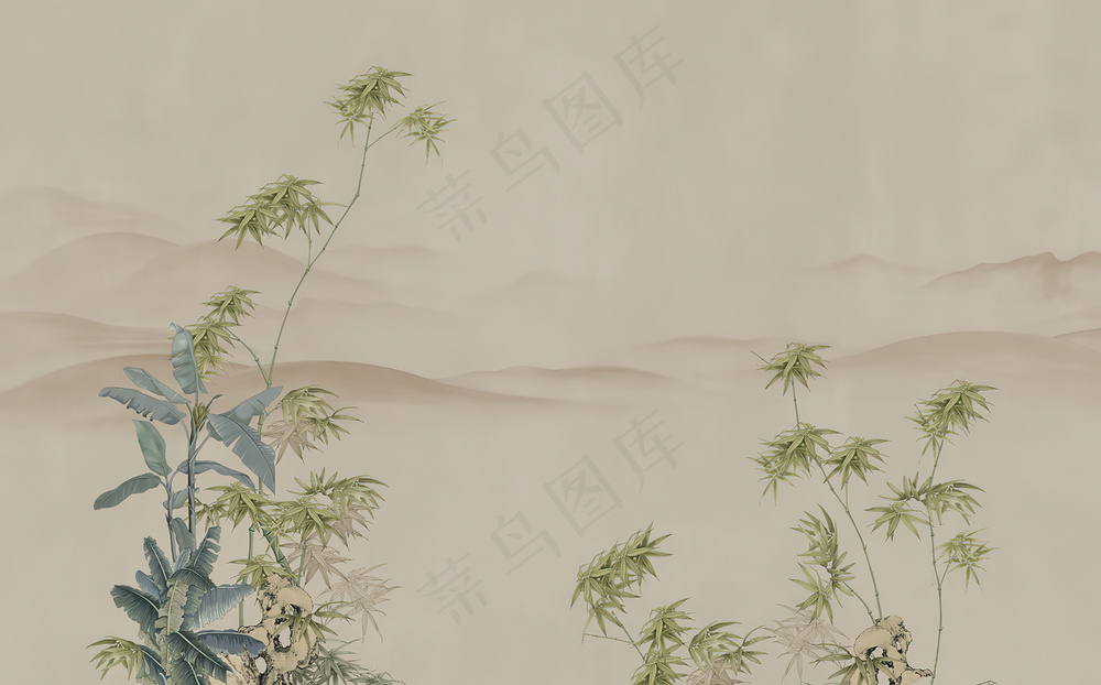 蒲公英高清中式壁画009