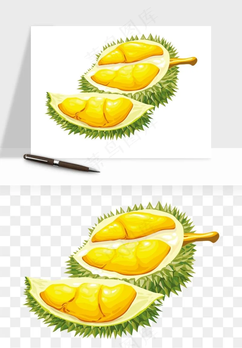 榴莲果肉水果png免抠