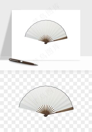 古风扇子元素png免抠