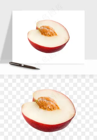 桃子油桃黄桃水果png免抠