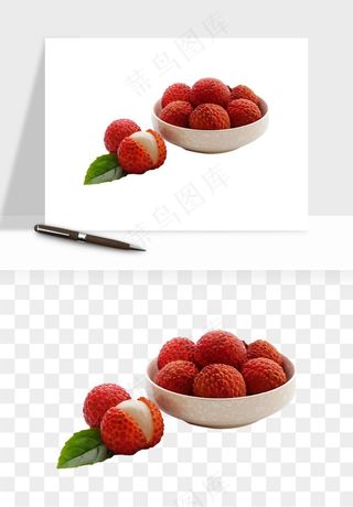 荔枝妃子笑水果png免抠