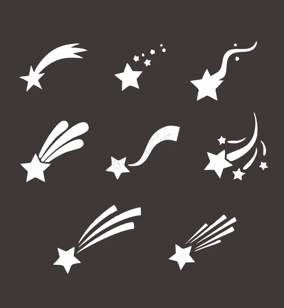 矢量星星流星