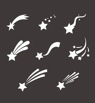矢量星星流星