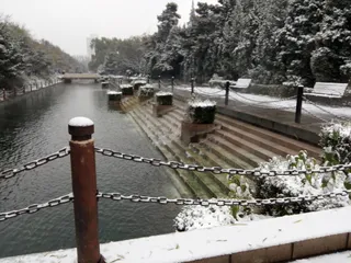 北京风景颐和园雪景