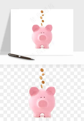 存钱罐理财金猪png免抠