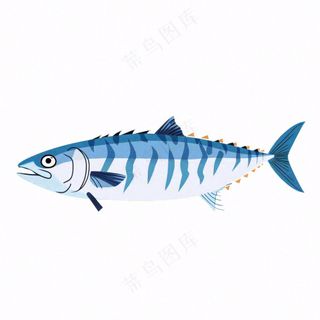 海洋鱼类海鲜卡通插画免抠