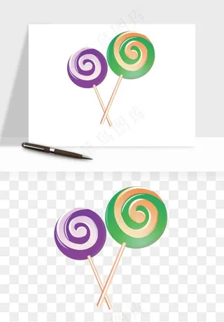 棒棒糖圈圈糖png免抠