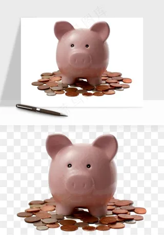 存钱罐理财金猪png免抠