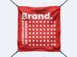 红色户外横幅广告条幅偶像应援旗帜样机-02