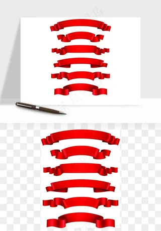 蝴蝶结丝带彩带矢量png免抠