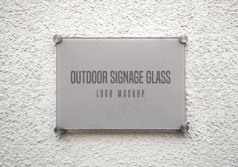 灰度简约风透明亚克力广告牌样机