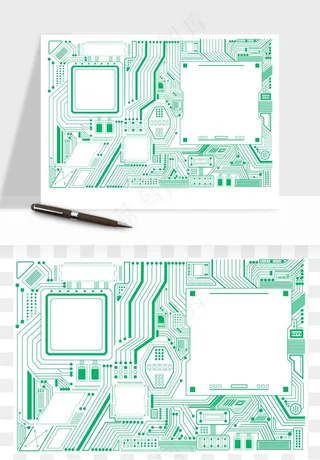 科技电路板线路矢量png免抠