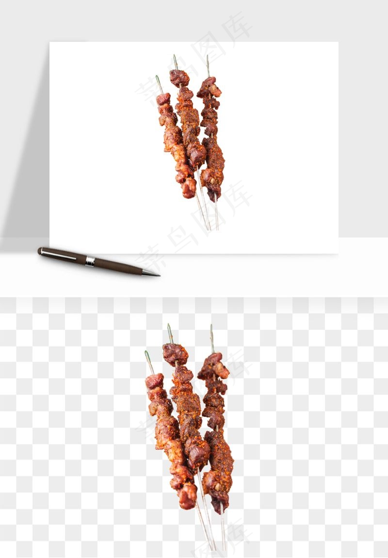 实物烧烤烤肉美食png免抠
