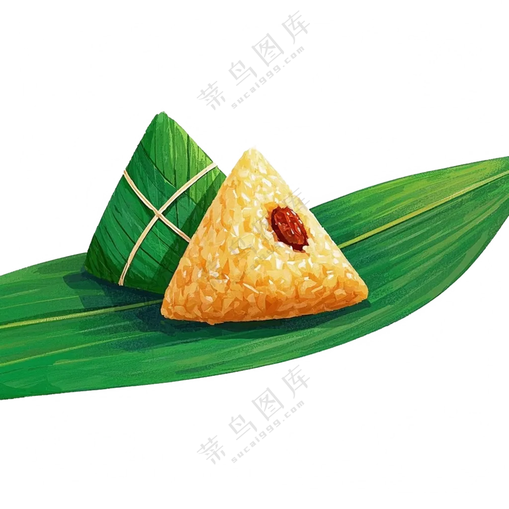粽子，绿色竹叶，端午节