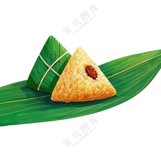 粽子，绿色竹叶，端午节