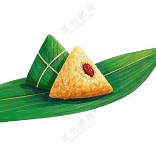 粽子，绿色竹叶，端午节
