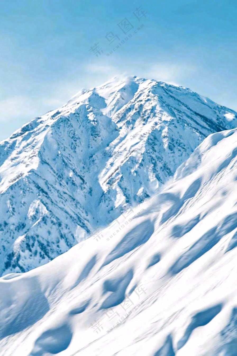 高原高山雪山风光风景摄影图