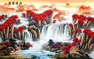 鸿运当头喷绘原图