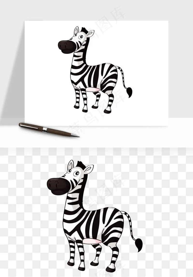 斑马动物png免抠