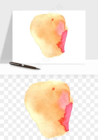 水彩泼墨涂鸦墨迹元素png免抠