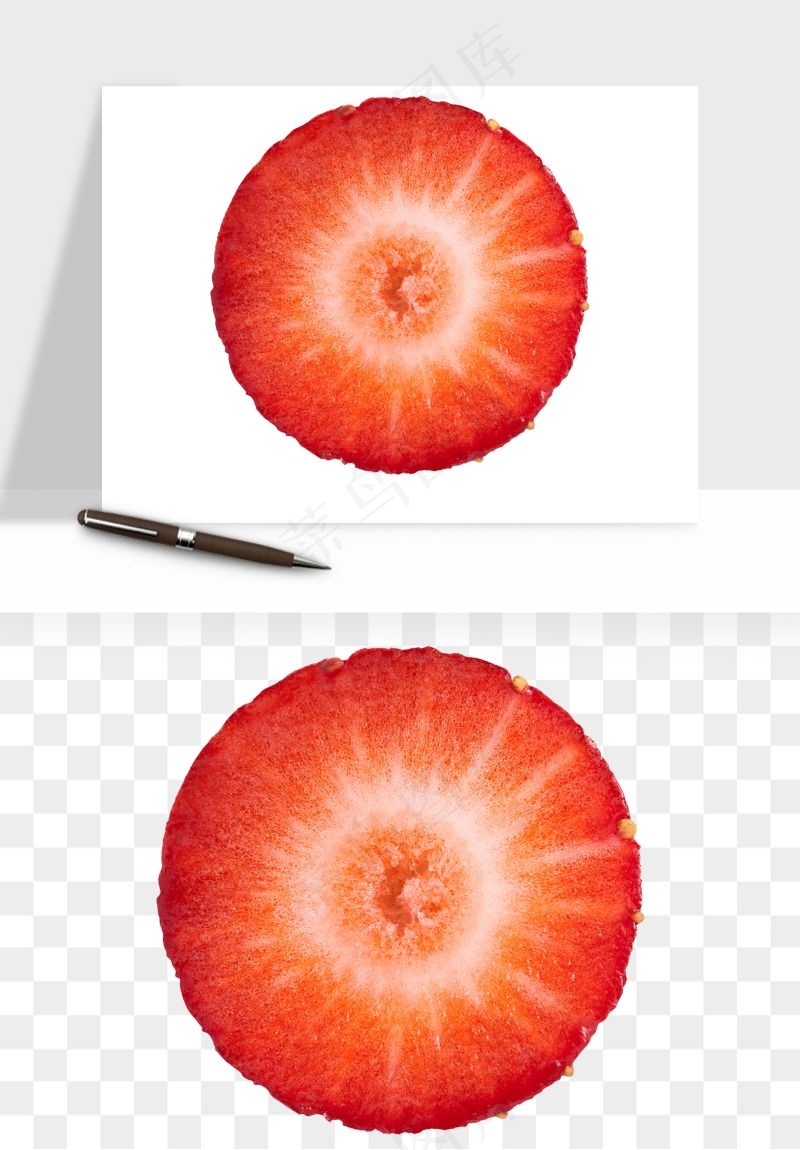 草莓水果png免抠