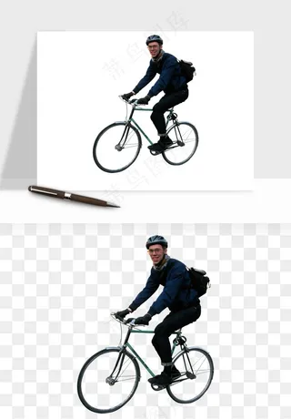 骑行人物自行车手png免抠