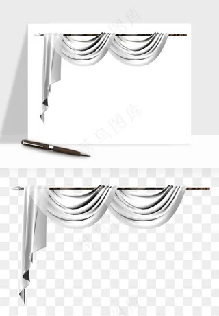 窗帘幕布帷幕png免抠