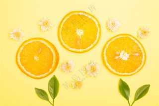 黄色橙子背景图片