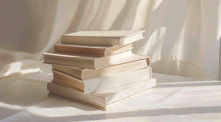 文静花瓶装饰书本阅读知识世界读书日摄影图