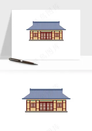 国潮风古建筑古楼古塔鼓楼ai,png免抠图