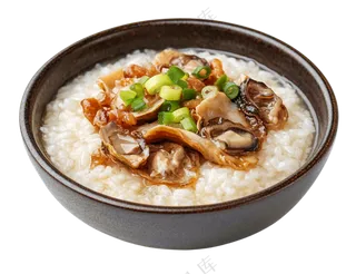 海鲜粥生活扇贝美食摄影图免抠