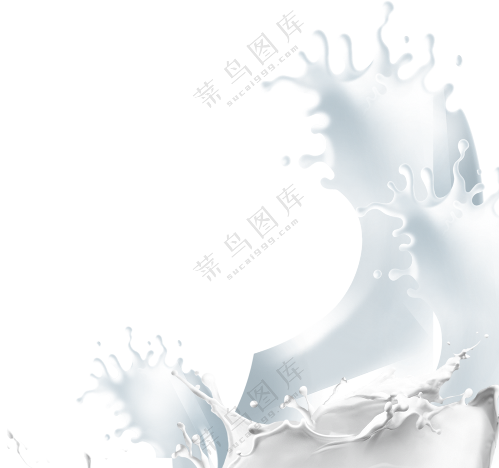 液体状态牛奶飞溅效果创意免抠图片