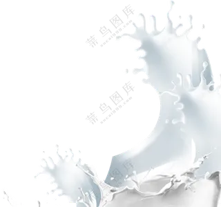液体状态牛奶飞溅效果创意免抠图片