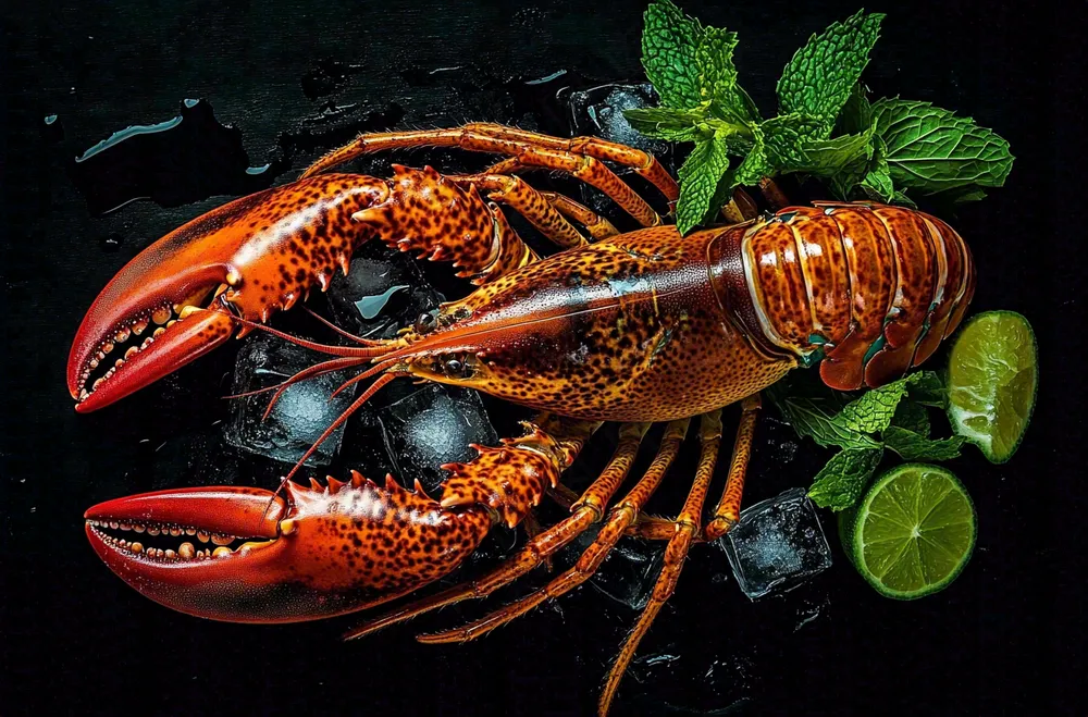 龙虾冰鲜食物海鲜摄影图