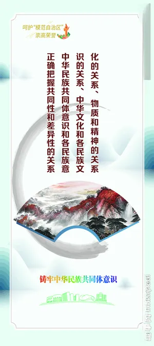 筑牢中华民族 共同体意识 淡色淡色背景100DPI