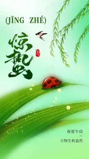 惊蛰节气传统活动海报