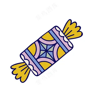 圣诞爆竹 糖果2 民族风装饰小元素