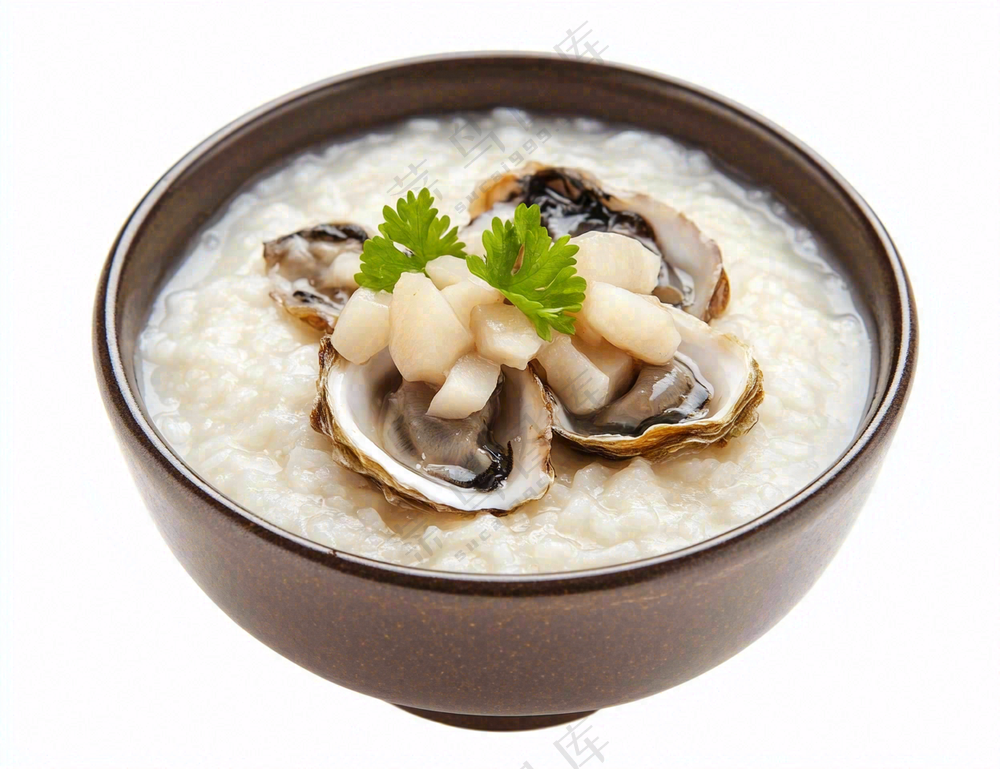 海鲜粥生活扇贝美食摄影图免抠