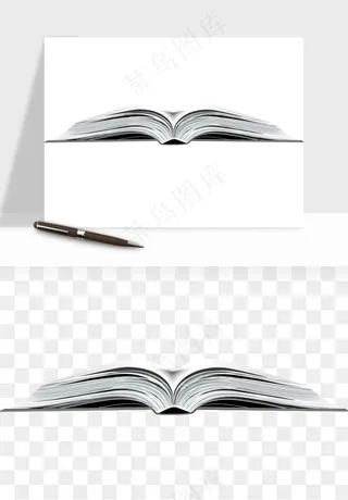 翻开书籍打开书本png免抠