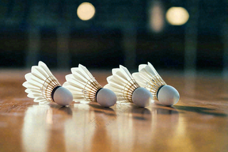 羽毛球竞技运动摄影图