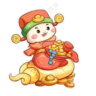 蛇年IP形象插画2025新春贺岁吉祥物蛇宝宝PSD分层图-22