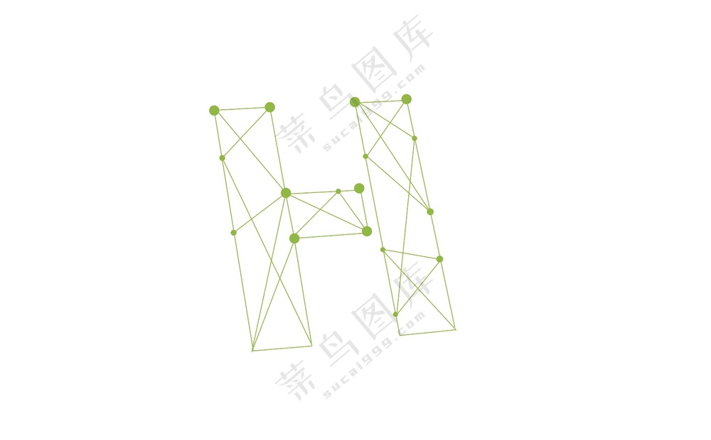 科技字母线条