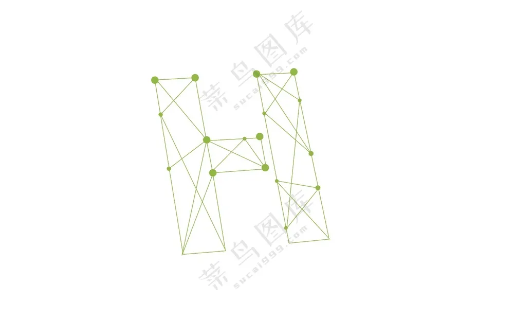科技字母线条