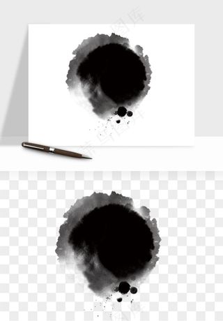 墨迹水墨圆圈圆环边框