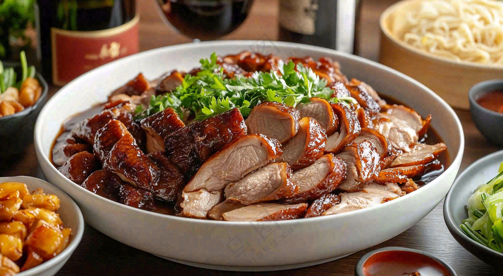 美味烧鹅广式美食摄影图